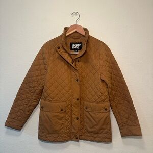 Lands' End Women's Tan Quilted Utility Jacket